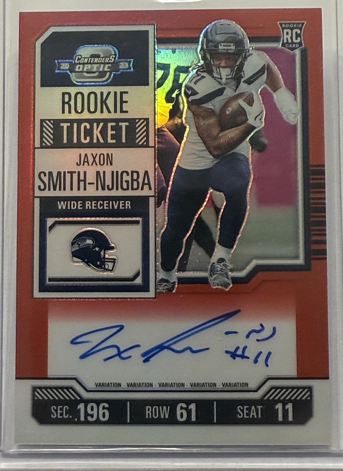 2023 Panini Contenders Optic Jaxon Smith-Njigba Rookie Ticket Auto /99