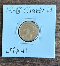 1948 Canadian (1 Cent) Penny King George Vi . Attractive Coin. Collectable.
