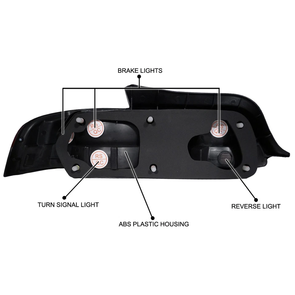 Red/Clear Fits 1997-2001 Honda Prelude Tail Lights Brake Lamps Left+Right 97-01 Foto 4 de 4