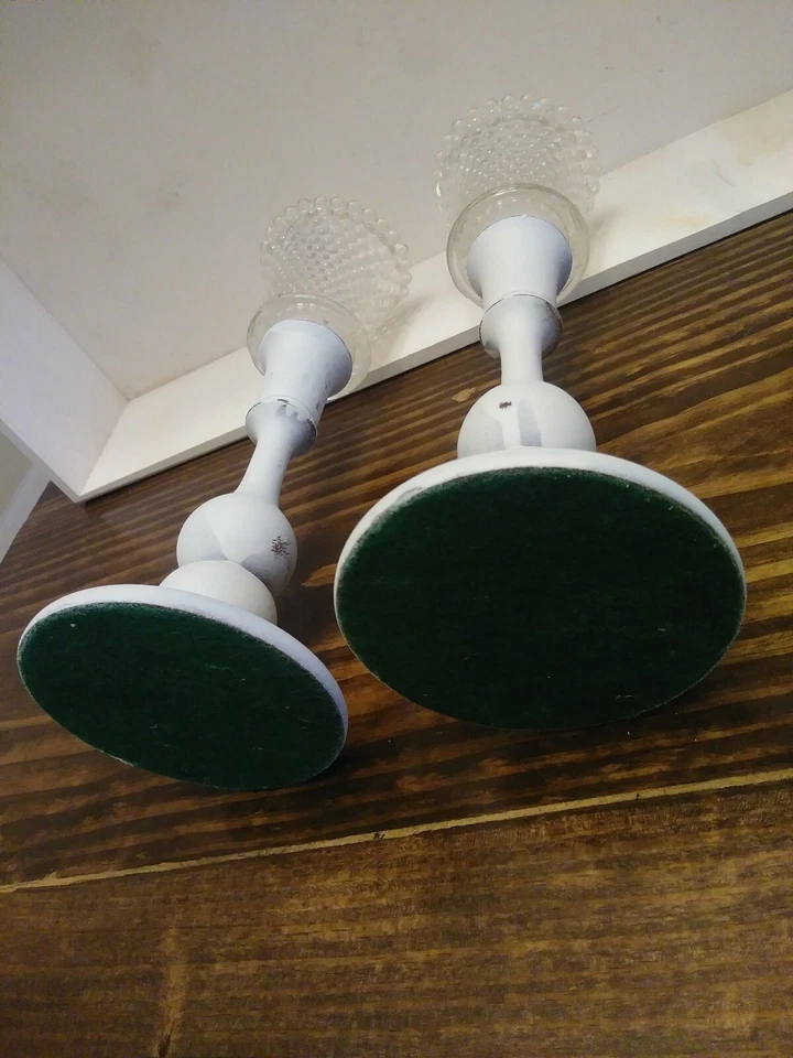 Varas de vela cônicas com copo votivo branco transparente recondicionado 10 polegadas - Imagem 4 de 4