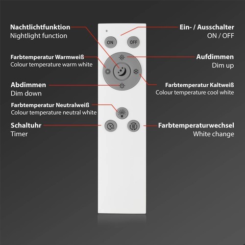 BRILONER Deckenleuchte LED Panel schwarz mit Farbsteuerung kaltweiß - warmweis D - Bild 5 von 6