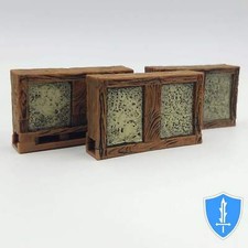 Plaster Exterior Wall x3 - WizKids WarLock Tiles D D Dungeon 1" Tall