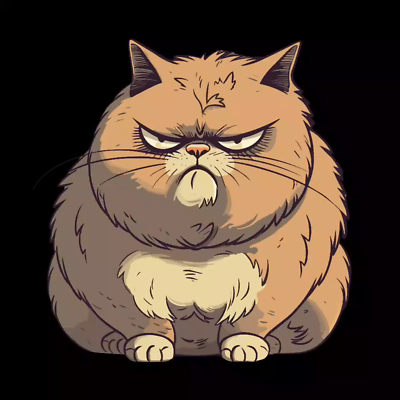 Grumpy Cat Cute Cat Clipart Orange Cat SVG Angry Cat PNG 