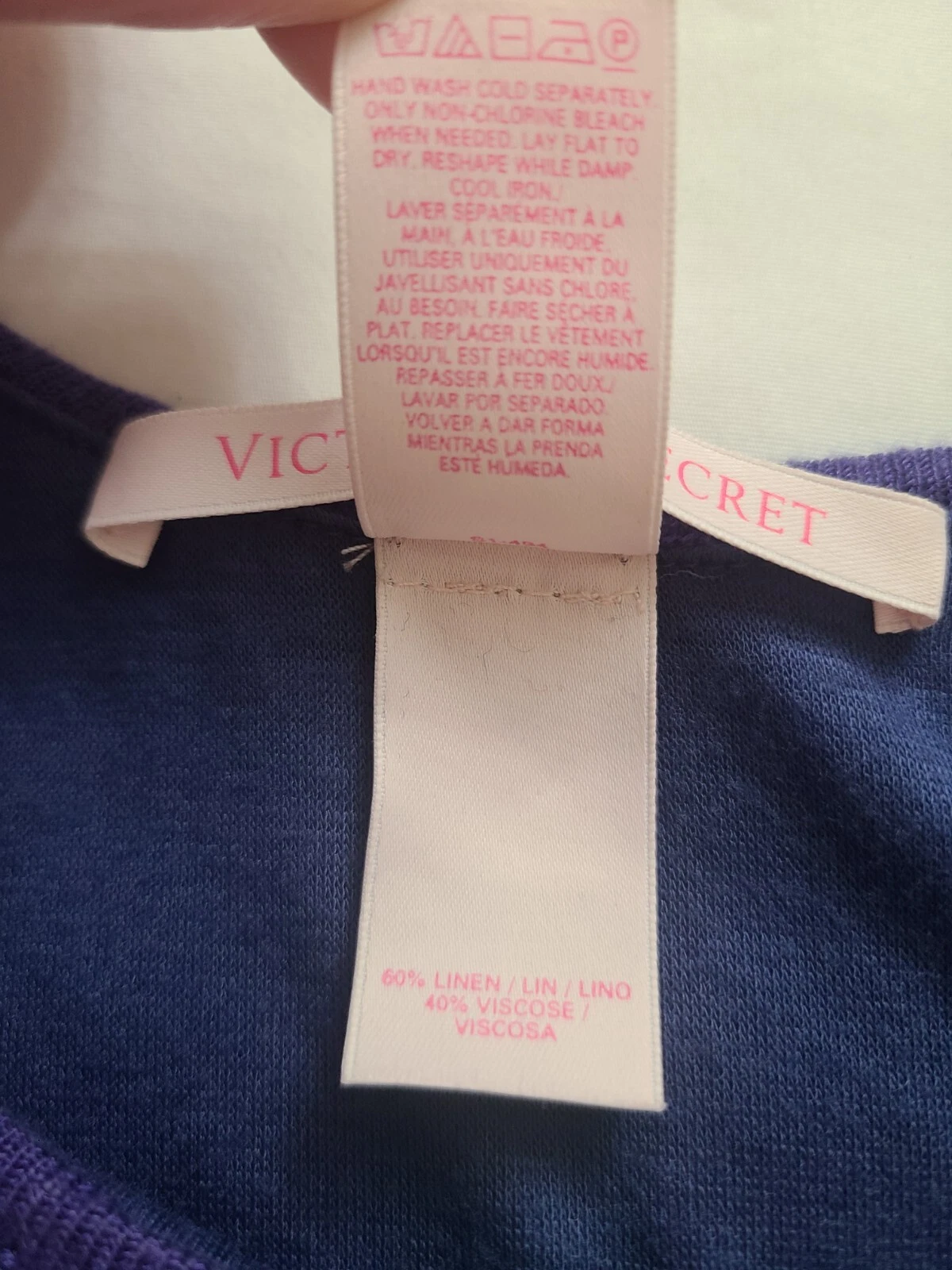 UNDERCOVER Maxi abito senza maniche Victorias Secret misto lino blu spiaggia costiera taglia XS
