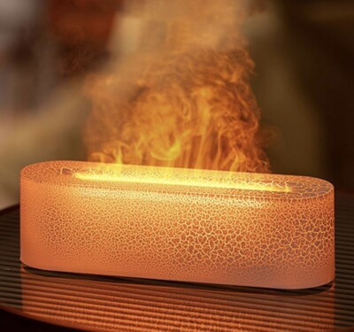 USB 7 bunte Flammen ätherisches Öl Diffusor für Zuhause Zimmer Büro Spa Yoga Fitnessstudio