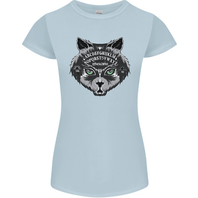 Ouija Board Cat Dark Black Magic Voodoo Damen Petite Cut T-Shirt