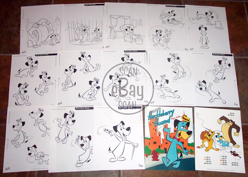 HUCKLEBERRY HOUND LICENSING GUIDE ART ! HANNA BARBERA Studio Art Reference Guide