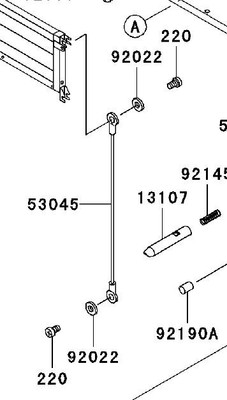 Kawasaki Mule Tailgate Kit Replaces 1 Cable 2 Washers & 2 Screws