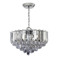 Endon Lighting Fargo-14ch Fargo 3 Light Pendant Fitting Clear Acrylic/polished Endon Lighting Fargo-14ch Fargo 3 Light Pendant Fitting Clear Acrylic/polished