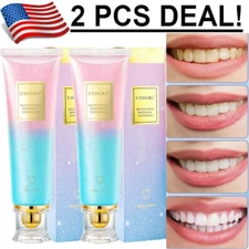 2X Niacinamide Whitening Toothpaste Natural Teeth Intense Stain Oral Fresh 100g