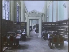 1915, Medical Reading Room, State Library, Albany, NY, Magic Lantern Glass Slide