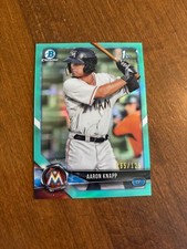 Aaron Knapp 2018 Bowman Chrome Prospect 1st Aqua Refractor BCP5 Marlins Cal /125
