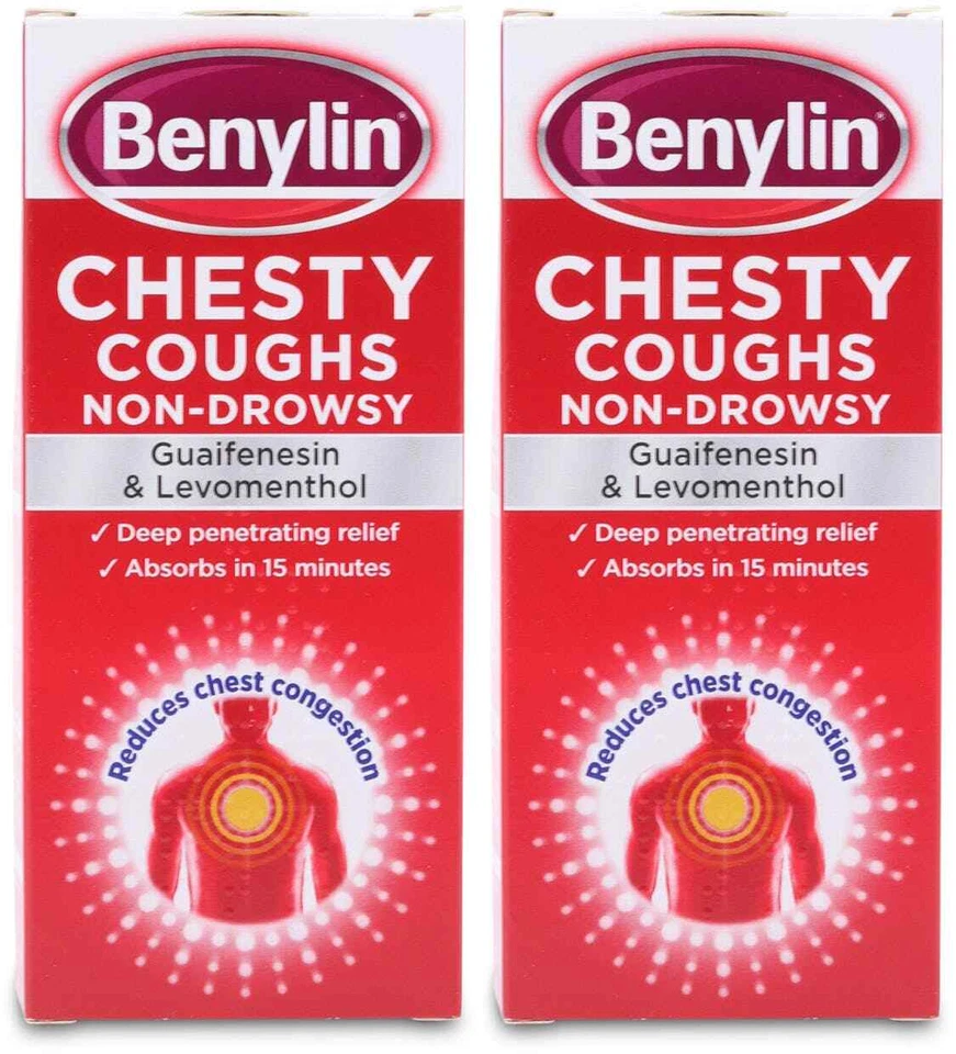Benylin Chesty Coughs Non Drowsy Syrup 300ml | Cough Syrup X 2