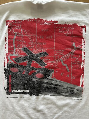 Vintage 1995 Marlboro Unlimited White T-Shirt Railroad Map Sz XL