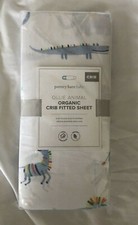 Pottery Barn Baby Ollie Animal Organic Crib Sheet Set NWT NLA