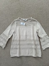 Ann Taylor Loft Cream ColorLadies Sweater, 100 Cotton, Size XS, NWT