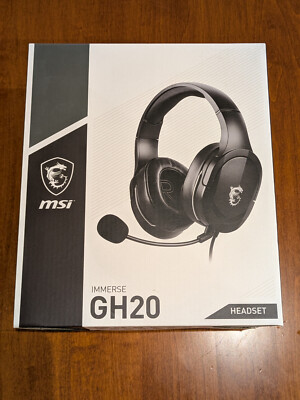MSI GH20 Immerse - Ultralight Headset w/ Built in Microphone & 3.5mm jack