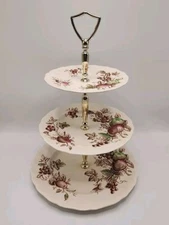 Johnson Brothers "Harvest Time Brown" 3-Tiered Serving Tray
