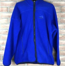 MARMOT Full Zip Men's Size L Blue Fleece with Black Trim