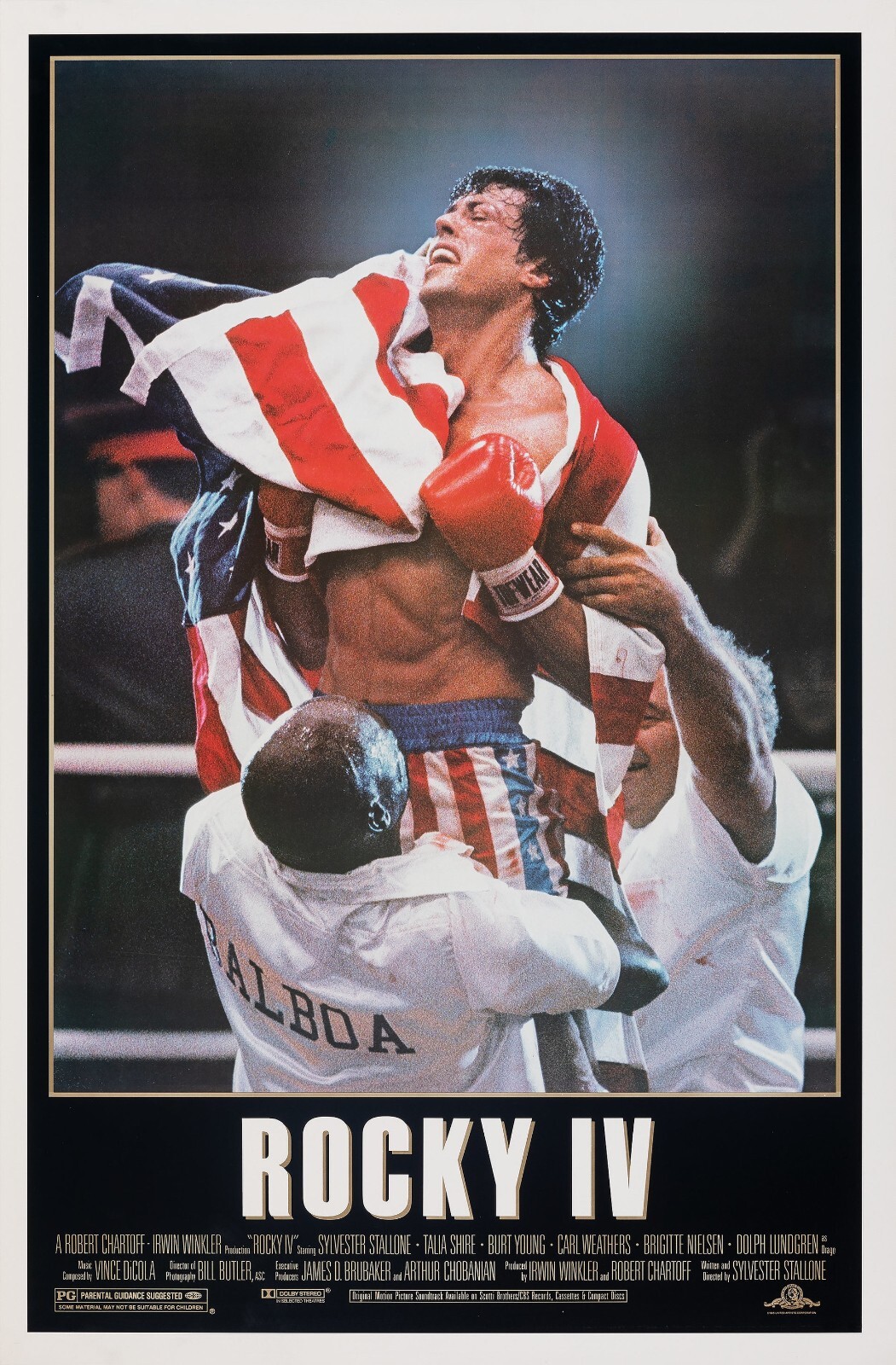 1985 Rocky IV Movie Poster 11X17 Rocky Balboa Italian Stallion Ivan Drago 🥊🍿