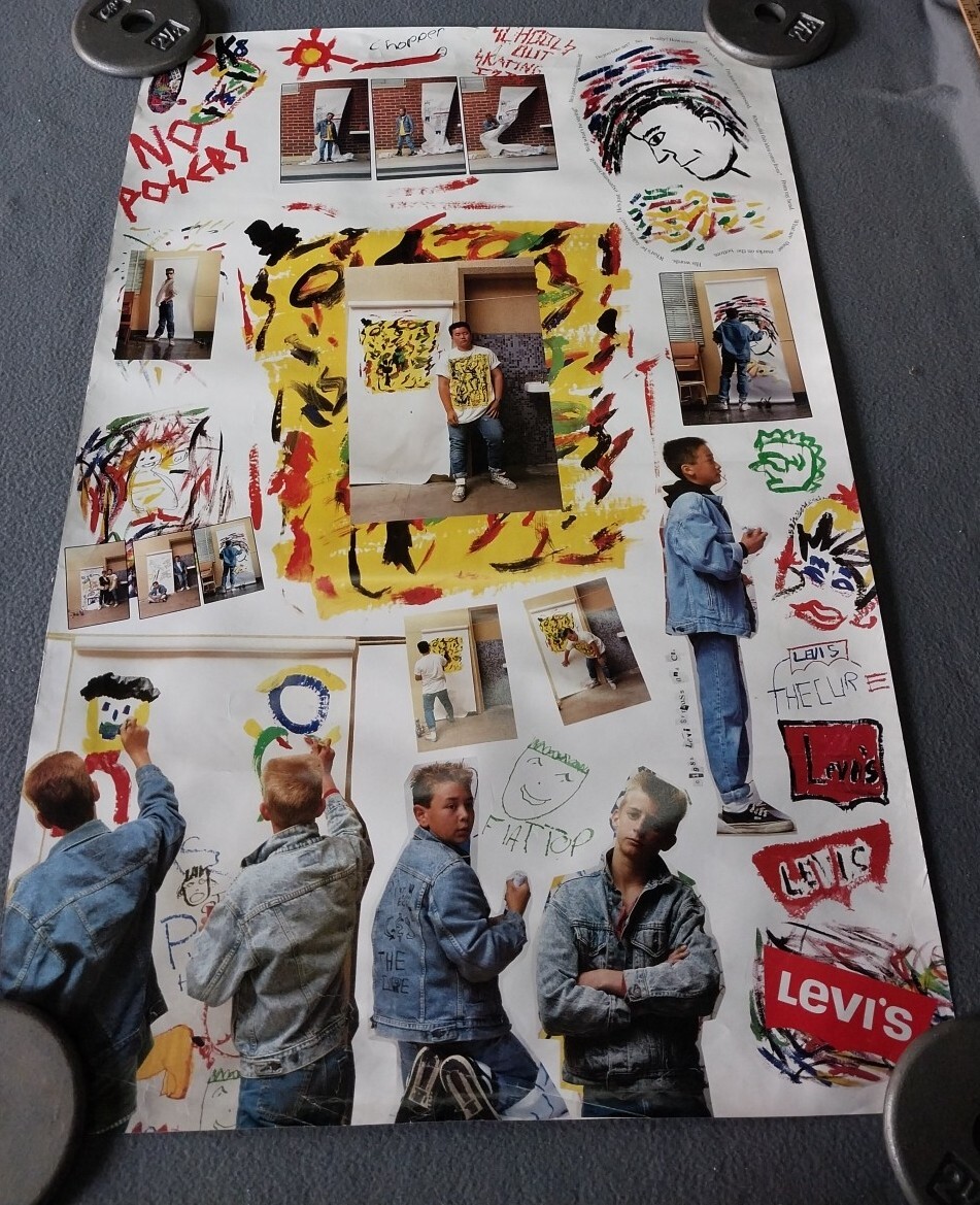 Vtg 1988 Original Levis Children Graffiti Art Jeans 23 X 35 vtg-1988-original-levis-children-graffiti-art-jeans-23-x-35