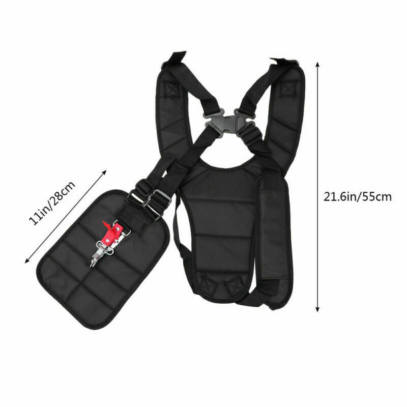 Double Shoulder Strimmer Padded Belt Harness Strap for Brush Cutter& Trimmer 
