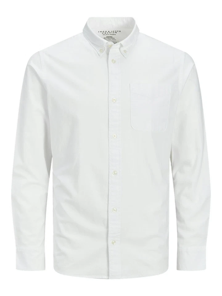 Jack&Jones Hombre Camisa Corte Slim - Jprbrook Oxford L/S, XS-2XL, 8 Columna - Imagen 3 de 4