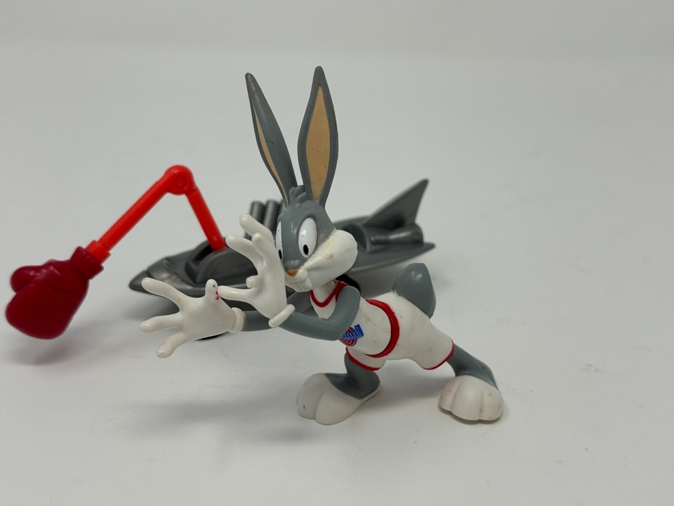 Space Jam Bugs Bunny Figure with Hyper Lane Surfer Board 1996 Loose