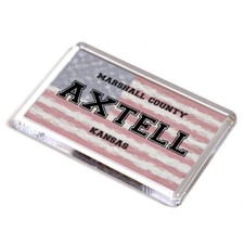 FRIDGE MAGNET - Axtell - Marshall, Kansas - USA Flag