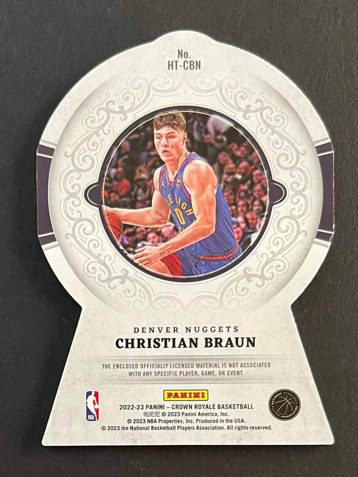CHRISTIAN BRAUN - 2022-23 CROWN ROYALE HEIRS to the THRONE RC RELIC CARD# HT-CBN - Image 2 of 2