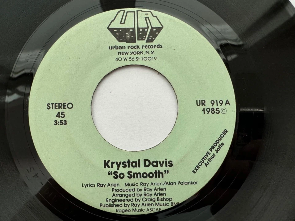 Modern Soul Boogie Funk 45 - Krystal Davis "So Smooth"- Urban Rock- Clean!- HEAR - Image 2 of 2
