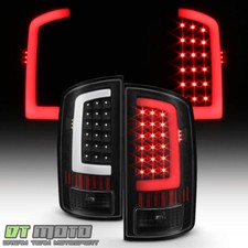 Black 2002-2006 Dodge Ram 1500 03-06 2500 3500 Led Bar Tail Lights Brake Lamps