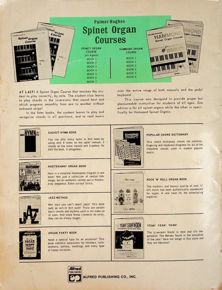 Organ Rock N Roll Sheet Music Song Book By Palmer & Hughes - Image 4 of 4