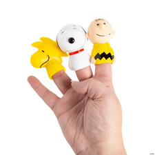 Peanuts Charlie Brown, Snoopy Woodstock Vinyl Finger Puppets