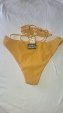 Daily Drills Yellow Stretch Bikini Bottom Women's Size M
