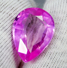 Natural 13.15 Ct Flawless Mogok Pink Ruby Pear Cut Loose Gemstone Certified