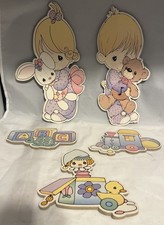 Precious Moments vintage nursery Wall D cor 5 piece Pressed Cardboard READ