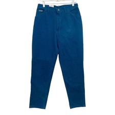 Wrangler Womens Relaxed Hip  Thigh Mom Jeans Size 12X30 Blue Fitted Waist