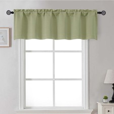 Green/Blue Valances for Windows, Small Blackout 60"W x 14"L Pack of 1