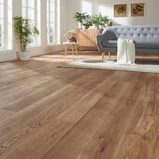 Vinyl-Bodenplatten, 36 Stück, braun, wasserfest und selbstklebend