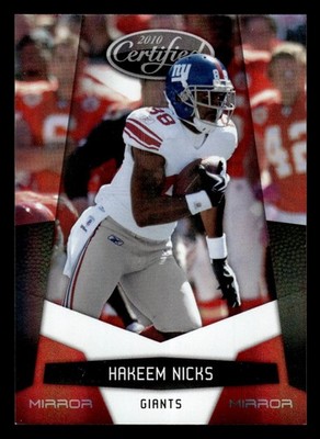 2010 Panini Certified #100 Hakeem Nicks Mirror Red #/250