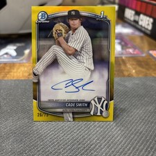 2025 Bowman Chrome - Prospect Autographs Cade Smith #CPA-CS Yellow Refractor /75