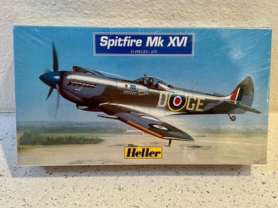 Heller - Spitfire Mk XVI Airplane - Model Kit Sealed in Box - 1/72 France Made