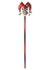 Brand New Evil Scary Psycho Jester Cane Skull Halloween Costume Accessory
