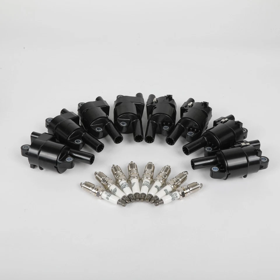 8PCS UF414 Ignition Coil & Spark Plug & Wiresets for GMC Chevy Silverado Tahoe Foto 3 de 4