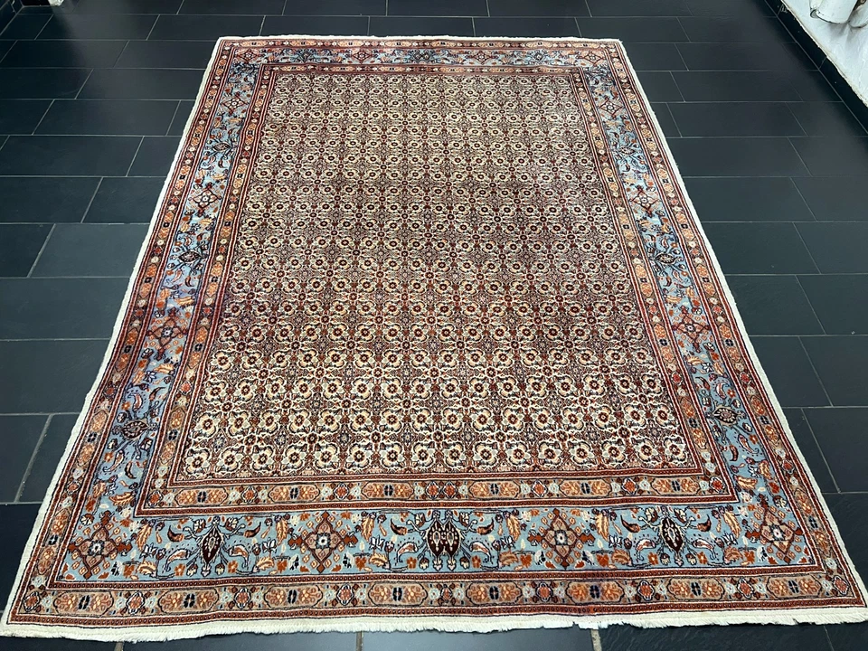 Handgeknüpfter Orientteppich Moud durchgemustert 315x230 cm rug carpet - Bild 4 von 4
