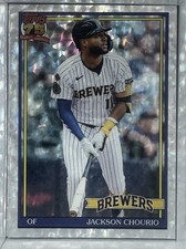 2026 Topps Series 1 Crackleboard Foil 75th Jackson Chourio Milwaukee Brewers