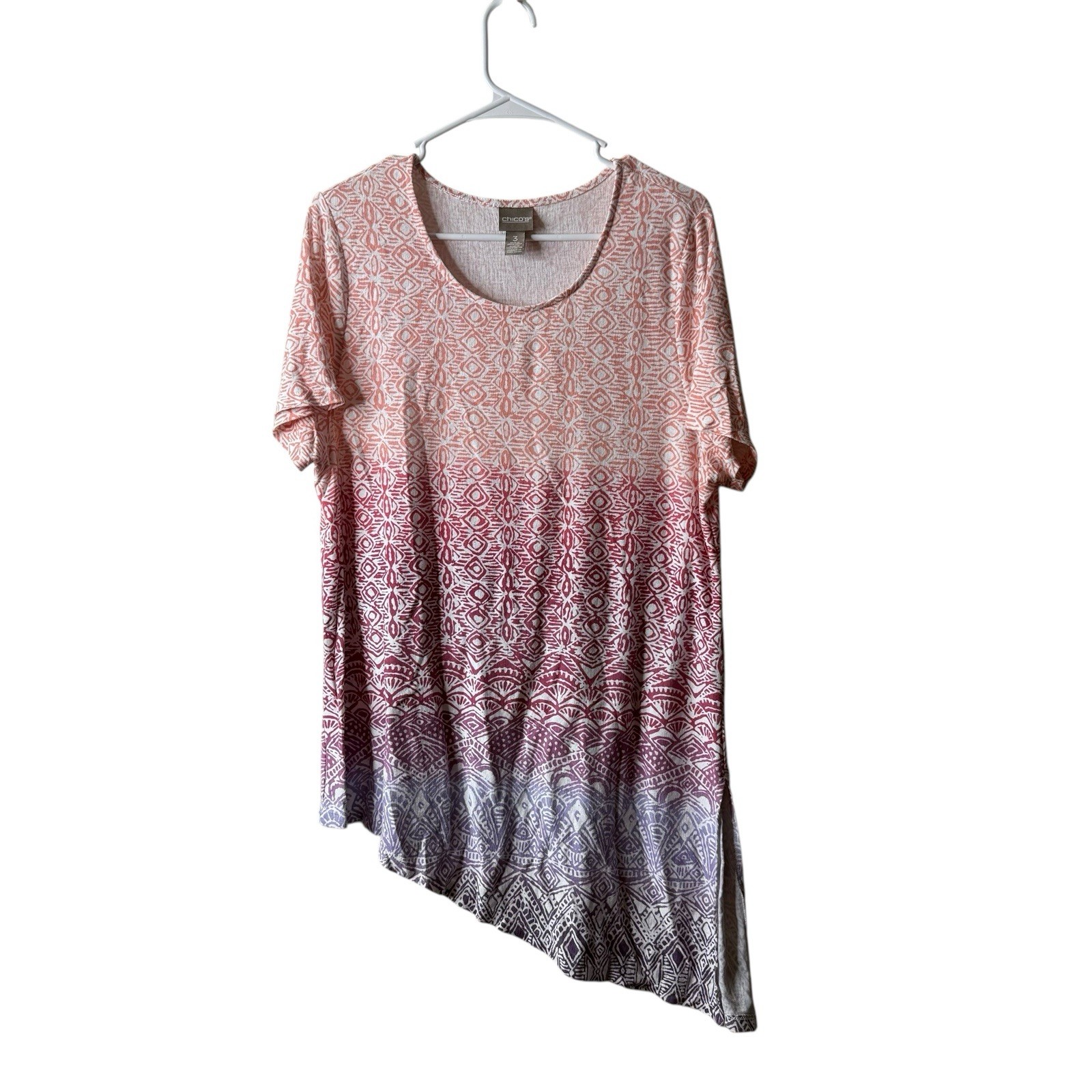 Chicos Ombre Multicolor Patterned Asymmetric Hem … - image 1