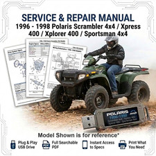 POLARIS XPLORER 400 SPORTSMAN 4x4 1996 1997 1998 SERVICE REPAIR SHOP MANUAL USB