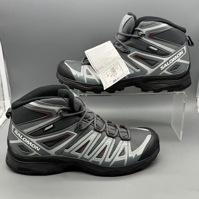 Salomon X Ultra Pioneer Mid WP Women s 9.5 Hiking Boots Black Grey Waterproof